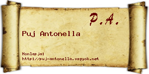 Puj Antonella névjegykártya